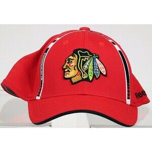 Chicago Blackhawks NHL Reebok FitMax 70  large Red Cap Hat Black Hawks Lid